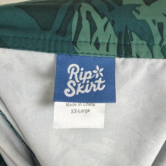RipSkirt Hawaii Length 3 Pocket Skirt Camo Floral Green Size XXL - Picture 3 of 4